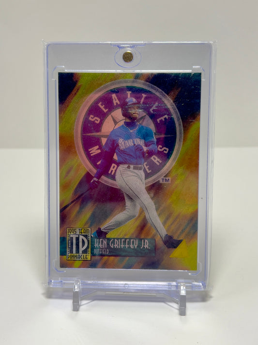 1995 Pinnacle Ken Griffey Jr. / Barry Bonds - TP7 - Giants Mariners Dufex Back