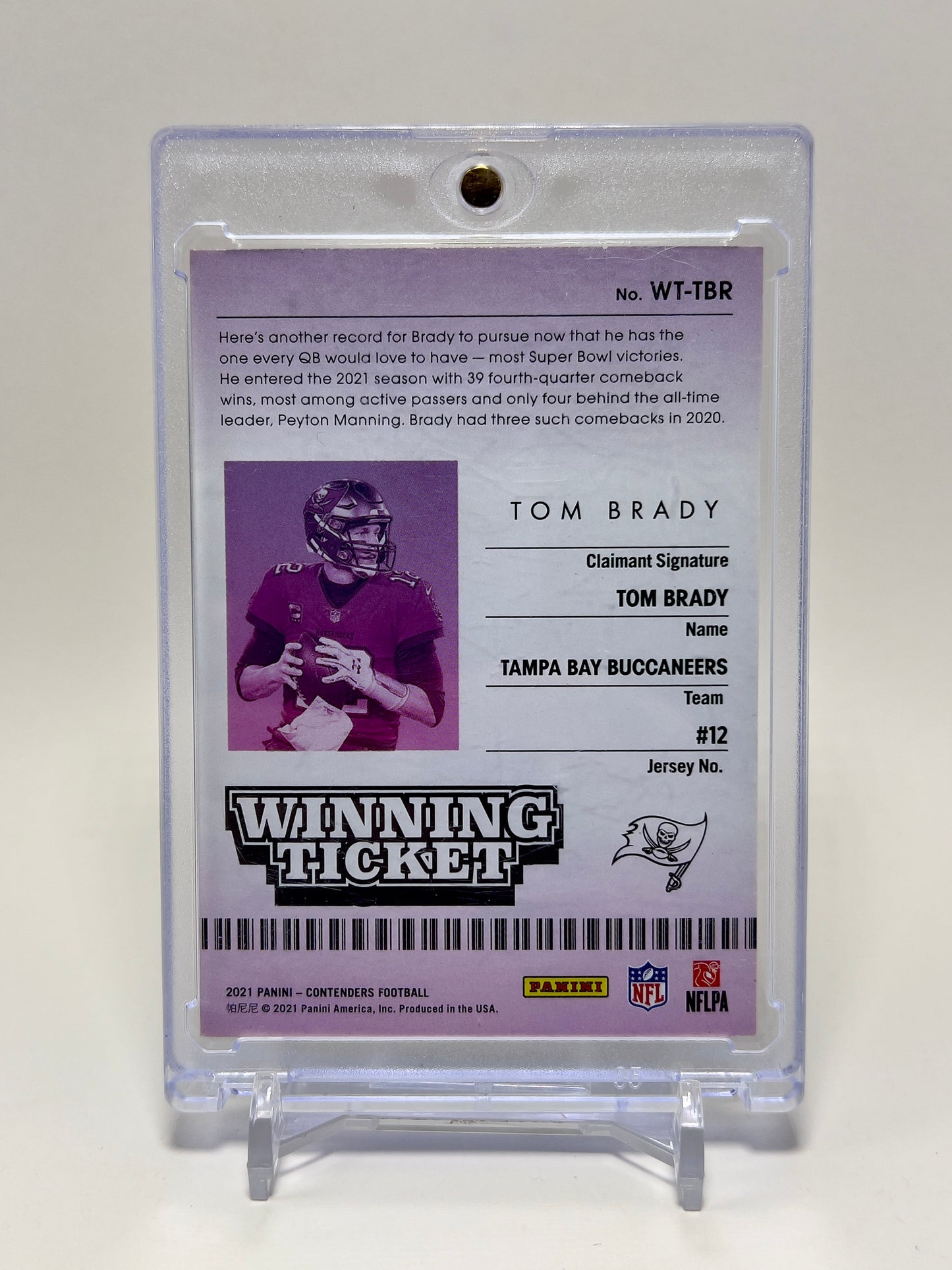 Tom Brady Winning Ticket - #WT-TBR