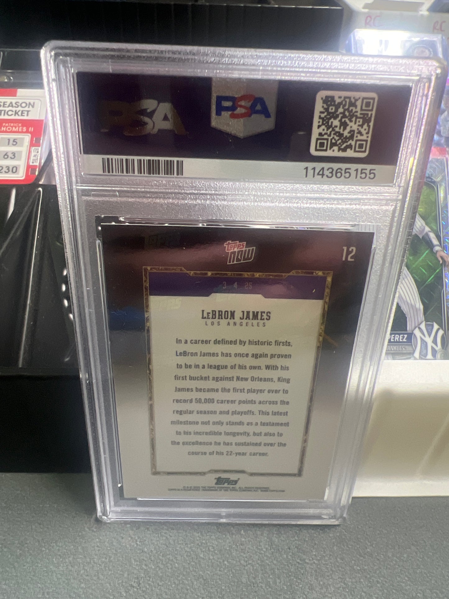 2024 Topps Now LeBron James PSA Gem MT 10