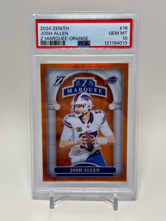 2024 ZENITH - Josh Allen - #16 - Z Marquee-Orange - GEM MT 10