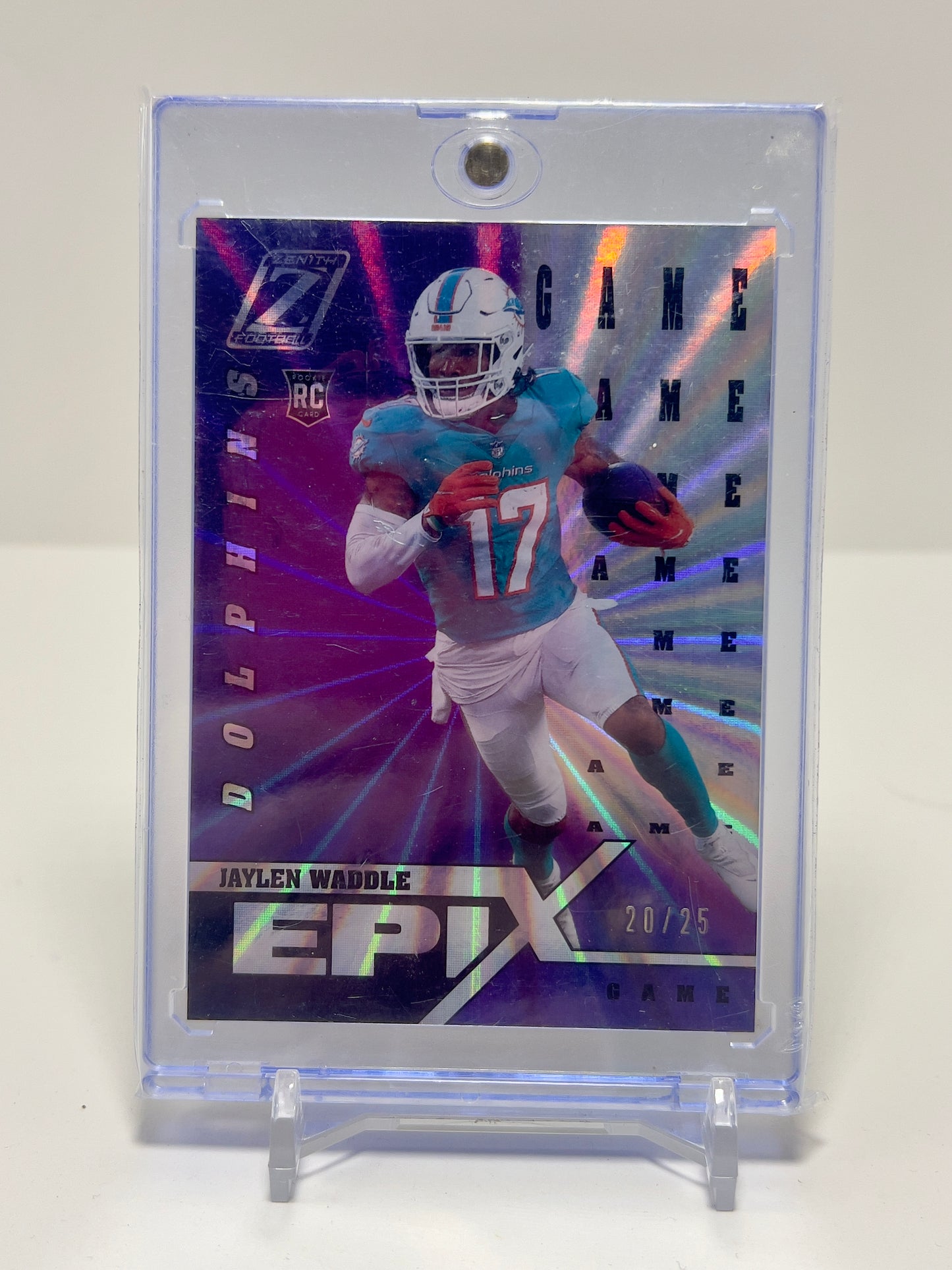 2021 Panini Zenith EPI - Jaylen Waddle - #EP-2 - Blue Chromatic - /25