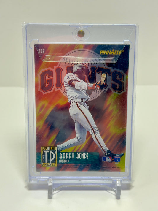 1995 Pinnacle Ken Griffey Jr. / Barry Bonds - TP7 - Giants Mariners Dufex Back